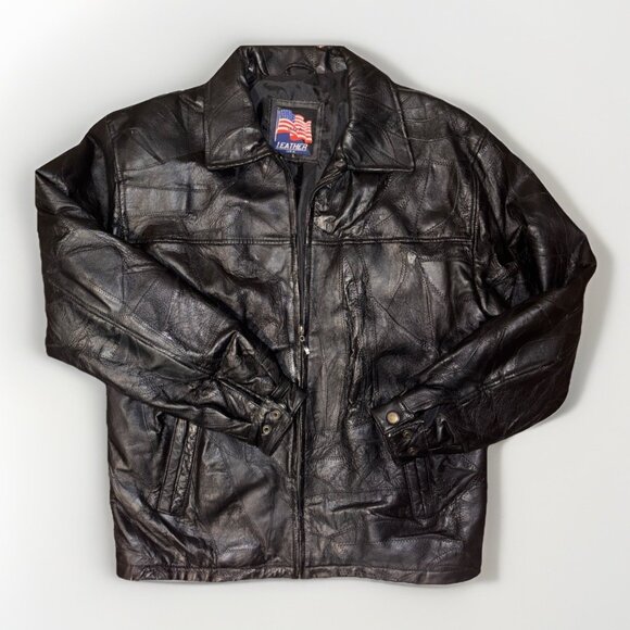 Usa Leather Other - Men’s USA Leather Black Leather Jacket Size Large